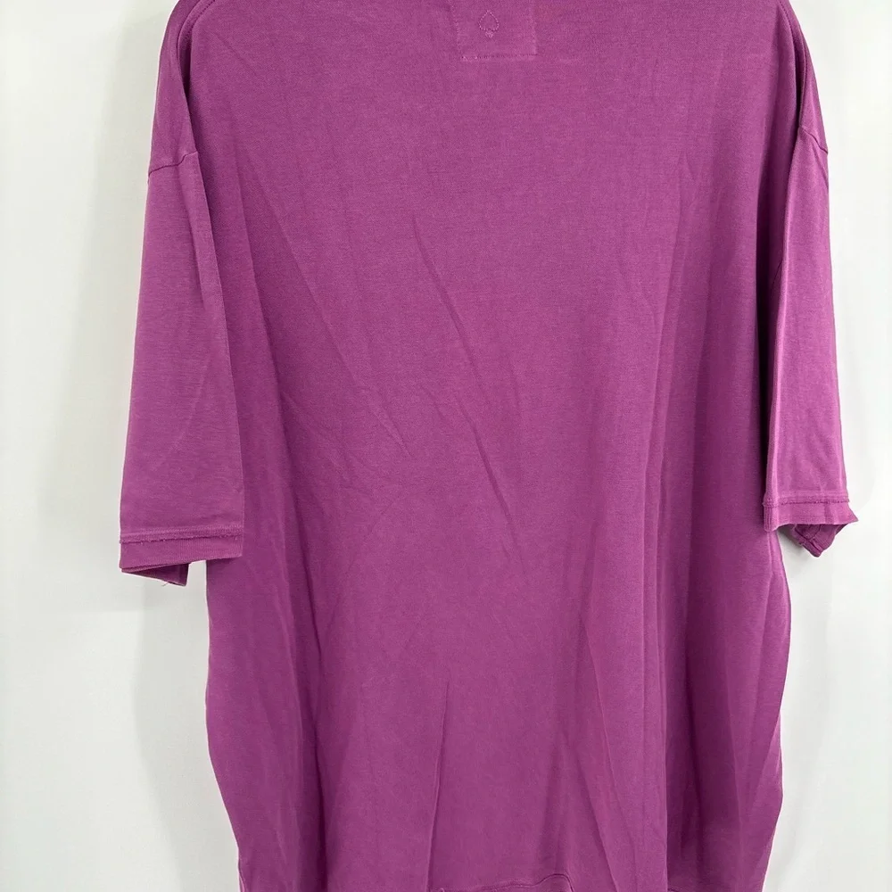Jack spade purple Pima cotton short sleeve T-shirt button polo tee size xxl NWT